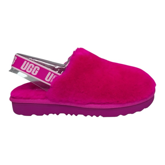 UGG Other - UGG Pink Fluffy Slingback Sandals Size 6 Kids